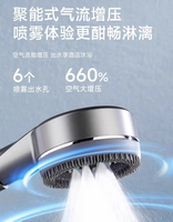 Pommeau de Douche Haute Pression 4 Modes avec Jet Brume, Pluie et Douchette Dorsale, et Arrêt d'Eau à Touche Unique pour Bain Filtré et Pressurisé