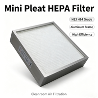 Filtro de Aire Personalizado Nuevo Jinbaili HVAC de Alta Eficiencia 99.95% con Panel de Fibra de Vidrio, Plisado Profundo Hepa H14