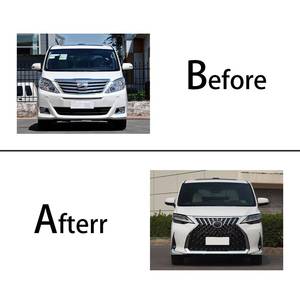 ชุดแต่งตัวถังรถยนต์คุณภาพสูงสำหรับ Toyota Alphard <span class=keywords><strong>Vellfire</strong></span> ปี 2008 2009 2010 2011 2012 2013 2014 อัพเกรดเป็น Lexus LM ด้านหน้าและด้านหลัง แบบ 1:1 - Product Image 2