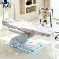 Fauteuil Cosmétique Électrique Réglable, Lit Facial, Chaise Esthétique Médicale en Cuir, Chaise de Massage Spa pour Salon de Beauté et Clinique