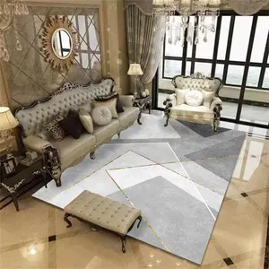 定制销售批发定制豪华北欧地毯设计高品质3d打印中心矩形区域地毯客厅