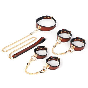 Menottes en cuir réglables et manchettes de jambe jouet sexuel BDSM pour femmes adultes jeu jeu cheville manilles - Product Image 6