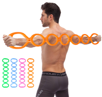 Bandas de Resistencia Elásticas Multicolores de 7 Orificios para Ejercicios en Casa, Gimnasio, Yoga y Fisioterapia