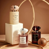 Parfum vide rond personnalisé 30ML 50ML 100ML Conteneur de parfum givré mat Bouteilles de parfum en verre de pulvérisation portables vintage à pompe