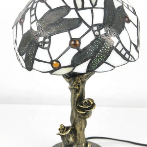 Hot Selling LongHuiJing Tiffany Style Dragonfly Pattern Stained Glass Table Lamp for Home Decor - Product Image 5