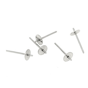 Stainless Steel Earring <b>Posts</b> 5-10mm Flat <b>Round</b> Head DIY Jewelry Findings Components For Earrings Making - Product Image 3