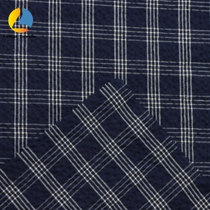 Kain Bubble Seersucker yang Dapat Disesuaikan, Bahan Polyester Katun, Pewarnaan Benang, Kain Bernapas, Warna Hitam Putih Klasik untuk Gaun, Kemeja, Dekorasi - Product Image 5
