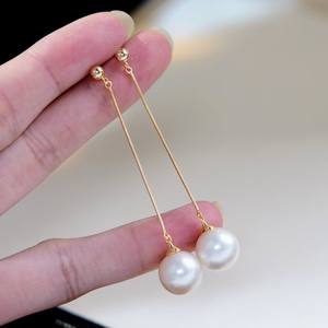 Accesorios de Perlas DIY, Bandeja Vacía para Pendientes de Plata S925 con Cuentas Redondas de 9-15 mm, Clip para Oreja de Joyería de Plata Simple, Modelo 22396 - Product Image 5