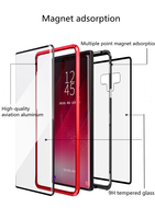 Étui pour smartphone en verre trempé magnétique, coque de protection pour téléphone portable, sacs pour iPhone X Pro Max 6 7 8 12 13