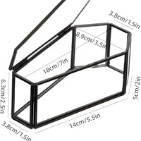 Coffret miniature en verre avec couvercle pour le rangement de bijoux, idéal pour les fêtes gothiques d'Halloween, boîte décorative pour bibelots