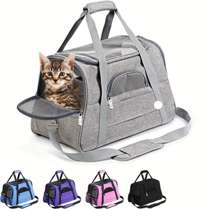 Pet Carrier Bag Hot Sale High Quality Durable Oxford Breathable Airline Approved <b>Cat</b> Bag Pet Cages Carrier for Travel - Product Image 1