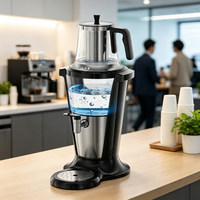Bouilloire électrique intelligente en verre 2-en-1 de 2000W avec contrôle de la température et fonction maintien au chaud, pour usage domestique et hôtelier, et machine à thé turque automatique