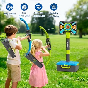 Arc et flèches pour enfants, ensemble de tir à l'arc 3-en-1 avec éclairage LED, flèches à ventouse, étuis à flèches, jouets de sport intérieur/extérieur - Product Image 5