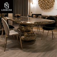 Vente en gros d'une table de salle à manger classique en métal antique au design de luxe.