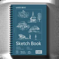 Cuaderno de bocetos para transfronterizos 9X12In 100 hojas espiral lápiz cubierta de papel promoción uso libro de dibujo en blanco bocetos artísticos