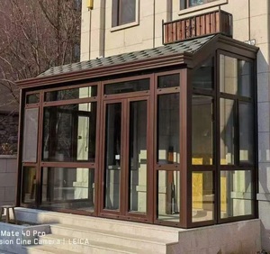 Vier-Jahreszeiten-Aluminium-Wintergarten mit Schrägdach, Doppelverglasung für Villa, Garten und Außenbereich - Product Image 2