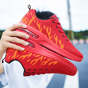 Chaussures de course à <span class=keywords><strong>coussin</strong></span> <span class=keywords><strong>d</strong></span>'<span class=keywords><strong>air</strong></span> pour hommes et femmes, baskets de tennis, de <span class=keywords><strong>basket</strong></span>-ball, de sport, <span class=keywords><strong>d</strong></span>'athlétisme, de taille 5 à 11, avec logo Fire - Product Image 1