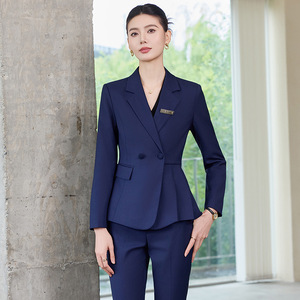 Women's Business Suit Set Polyester Anti-Wrinkle Workwear For Hotel Receptionists Beauty Salons Jewelry Stores - Product Image 4