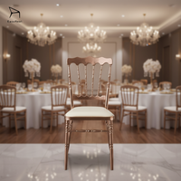 Chaises de banquet en métal en gros, confortables, avec assise rembourrée, robustes et durables, idéales pour les salles à manger, les salles de banquet et les événements