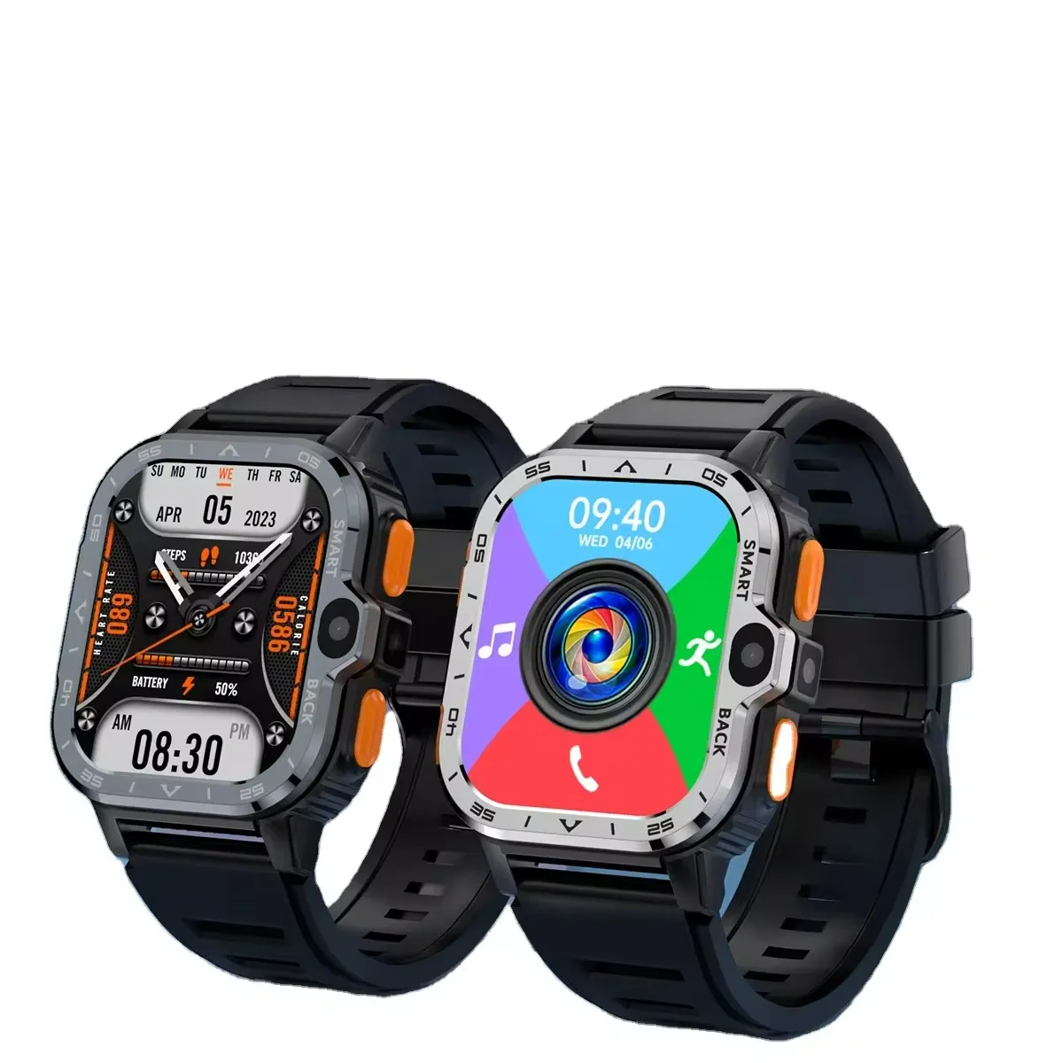 Smochm Android 4G Sim Kaart Mobiele Telefoon Smartwatch S8 Ultra S9 Gps Wifi Dual Video Camera Voor Mannen Vrouwen Smart Watch