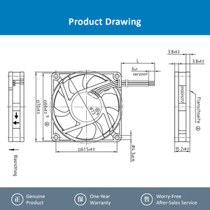 Ventilateur de refroidissement DC 714F 70 mm ebm-papst, équipement industriel, ventilateur axial haute vitesse - Product Image 4
