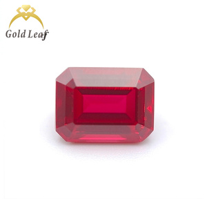 Goldleaf Emerald Cut Cultivo Rubí Piedras preciosas <span class=keywords><strong>de</strong></span> laboratorio sueltas 1mm-6mm Diamante rojo <span class=keywords><strong>sangre</strong></span> - Product Image 2