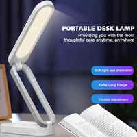 Lampe de bureau LED moderne sans fil à 3 luminosité et intensité variable Mini lampe de bureau LED pliable rechargeable à piles pour la maison et le bureau