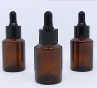 Bouteilles en verre transparent, avec pipette opée et capuchon en aluminium doré, épaules inclinées, ambre, vert, bleu, 15ml, 30ml, 60ml, 100ml, 120ml
