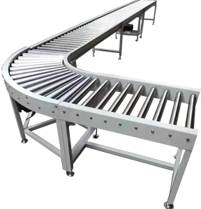 Ligne verticale de convoyeur de rouleau de courbe d'acier inoxydable convoyeur de transport d'emballage alimentaire - Product Image 5