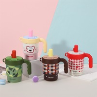 Tasse isotherme portable en acier inoxydable 316 pour la maison, design moderne, minimaliste, créatif, mignon et élégant, avec paille, pour eau et café en extérieur
