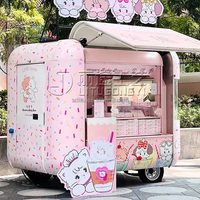 Op Maat Gemaakte Restauratiewagen Koffie Food Truck Dessert Voedsel Verkoopwagen Camping Multi-Functionele Snack Ijs Trailer Te Koop