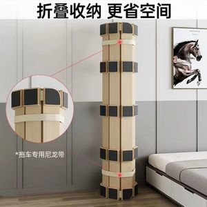 Cadre de lit pliant en bois massif à lattes 1,5x1,8, plateforme au design minimaliste, respirant, résistant à l'humidité, avec support lombaire, lit tatami - Product Image 3