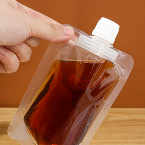 Biểu tượng tùy chỉnh trong suốt nước trái cây đóng gói túi đứng lên Spout <span class=keywords><strong>Pouch</strong></span> cho uống Túi - Product Image 2