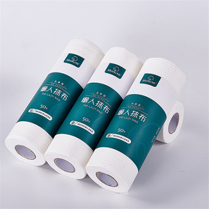 Chiffon <span class=keywords><strong>de</strong></span> nettoyage <span class=keywords><strong>rond</strong></span> jetable 50 feuilles, rouleau <span class=keywords><strong>de</strong></span> <span class=keywords><strong>papier</strong></span> <span class=keywords><strong>de</strong></span> soie pour cuisine sèche chiffon <span class=keywords><strong>de</strong></span> cuisine torchon - Product Image 4