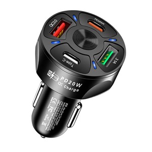 ที่ชาร์จในรถความเร็วสูง65w 4พอร์ตใช้ได้กับ <span class=keywords><strong>iPhone</strong></span> 16 15 pro max <span class=keywords><strong>xs</strong></span> S22 S21สีดำ qc 3.0 pd <span class=keywords><strong>20w</strong></span> ชนิด c อะแดปเตอร์โทรศัพท์ - Product Image 1