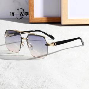 Metal Frame <b>Sunglasses</b> UV400 PC Lens Unisex Driving Sun Protection - Product Image 1
