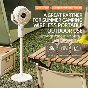 AINI NEW Rechargeable USB-Powered High-Speed Standing <strong>Fan</strong> <strong>Remote</strong> <strong>Control</strong> Energy Efficient Adjustable Height Compact Design Air - Product Image 3
