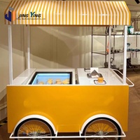 Vélo alimentaire électrique, chariot de nourriture de rue écologique avec réfrigérateur pour des collations rapides et des événements gastronomiques