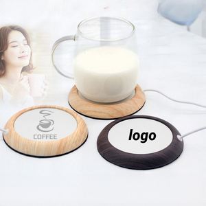 <b>USB</b> Custom Logo <b>Heated</b> Coaster Base Cup Thermostatic Coffee Warmer Eco-Friendly Engraved Gift Promotion - Product Image 3