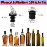Vente en gros de becs verseurs en plastique de qualité supérieure, réutilisables, accessoires de bar pour le versement de spiritueux et d'huile en bouteille