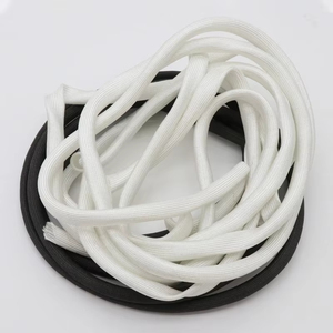 Tube en fibre de verre 1 mm ~ 10 mm, gainé de résine de silicone, isolé, résistant aux produits chimiques et aux hautes températures, manchon tressé en fibre de verre pour câblage - Product Image 1