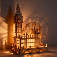 Nuevo Producto, Modelo de Ensamblaje de la Rueda Gigante del Big Ben de Londres, Rompecabezas 3D de Madera, Juguete Educativo DIY para Mayores de 14 Años