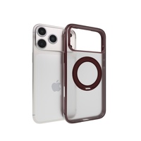 Casing Ponsel Warna Merah Anggur Ceri Desain Titik di Empat Sudut untuk iPhone 18 PRO