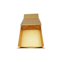 Boîte cadeau magnétique rigide en carton recyclable personnalisée avec emballage de luxe doré, couvercle pliable, gaufrage et laminage mat