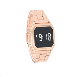 New Wholesale Touch <b>Screen</b> Digital Display Calendar Electronic Watch Steel Band Iron Absorbing <b>Folding</b> LED Student Watch - Product Image 6