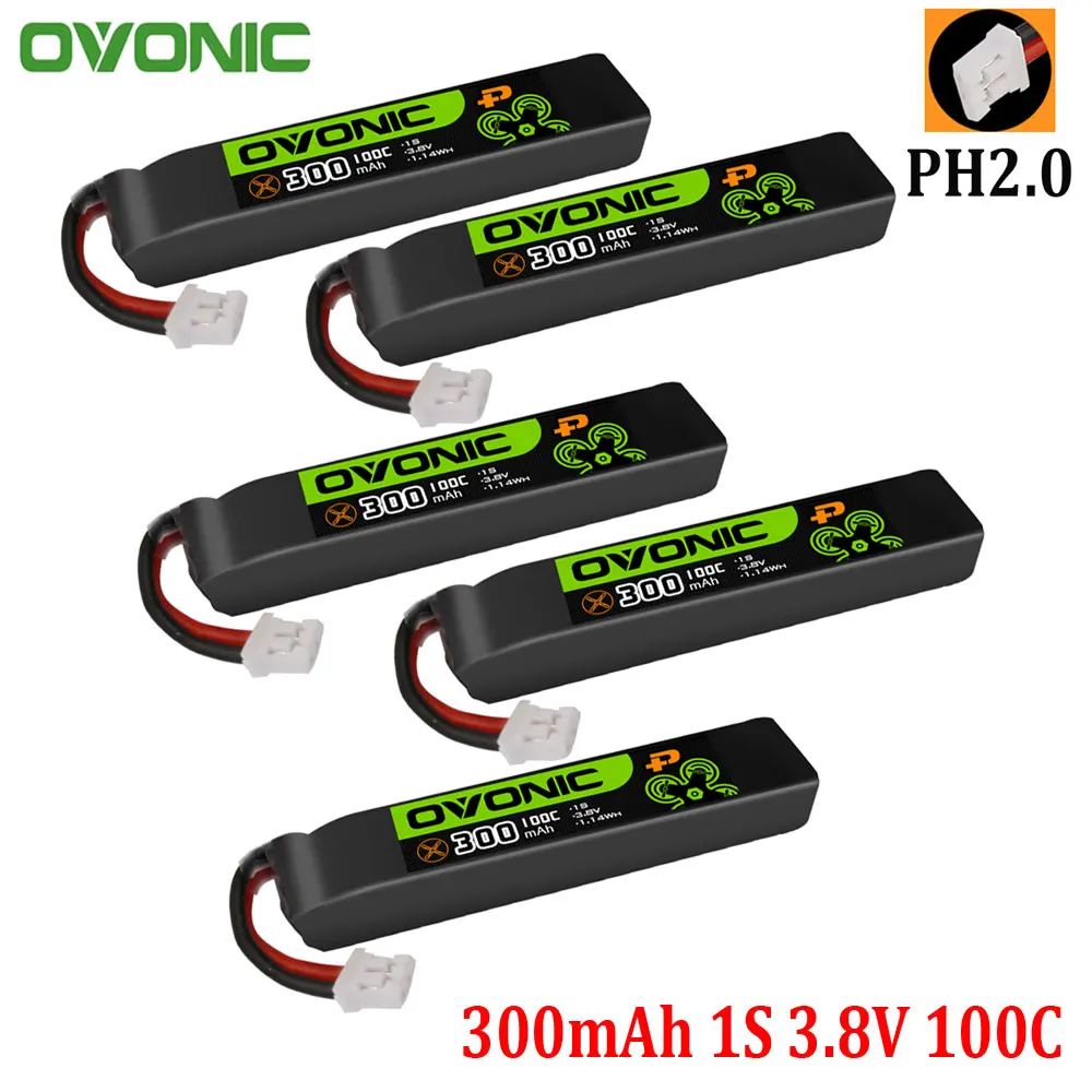 5PCS 300mAh 1S 100C
