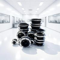 NBR Double Sphere Rubber Flexible Joint PN25 Flange Type DN65 (2.5") for Pump Inlet and Outlet