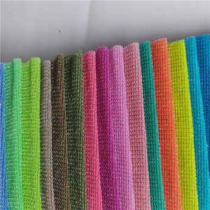 Hot bán thời trang Sparkle Shiny Sliver sợi dệt kim loại Spandex Stretch lurex long lanh lưới vải cho quần áo - Product Image 5