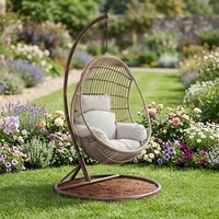 Fauteuil suspendu en osier tressé, livraison directe usine, pour maison, bureau, jardin, terrasse extérieure, mobilier de jardin, chaises suspendues pliantes en forme d'œuf