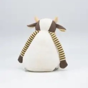 Animal de peluche relleno de algodón PP de vaca de peluche Unisex suave lindo de 7 pulgadas personalizado con logotipo bordado 1 pieza ODM regalo perfecto - Product Image 3